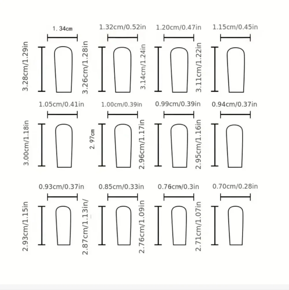 24 Pieces Fake press on nails